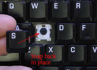 Snap key cap